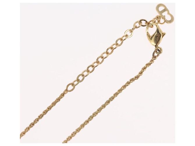 Collana Christian Dior metallo tono oro Auth BA11410 - vista 16