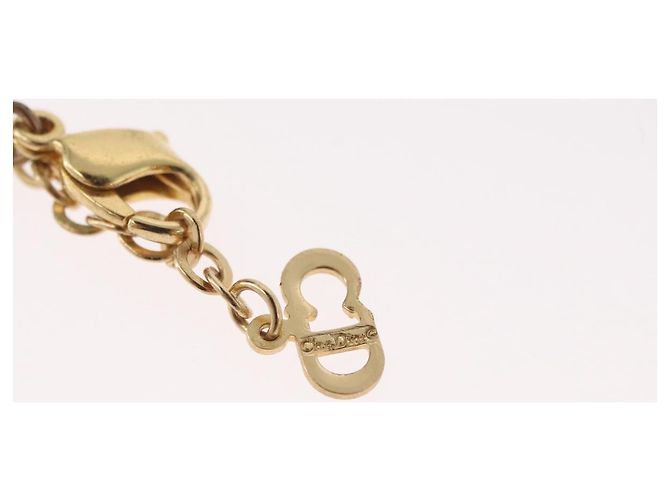 Collana Christian Dior metallo tono oro Auth BA11410 - vista 17