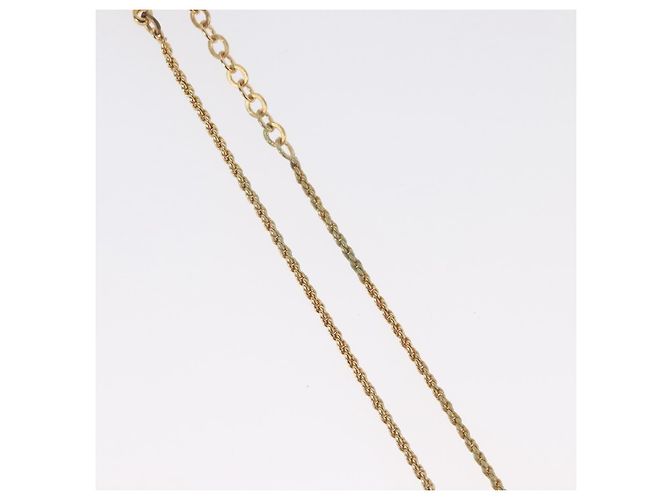 Collana Christian Dior metallo tono oro Auth BA11410 - vista 7