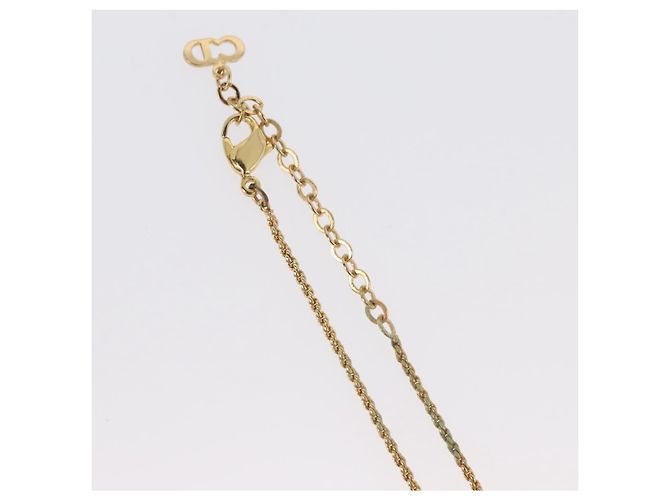 Collana Christian Dior metallo tono oro Auth BA11410 - vista 8