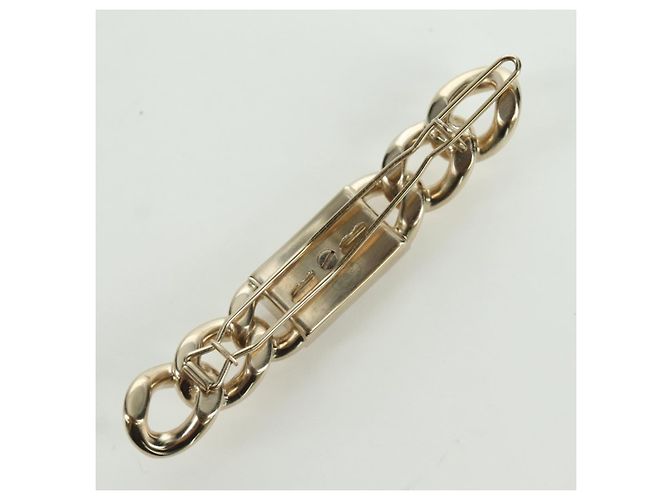 CHANEL Fermaglio per Capelli Valletta metallo Oro Champagne CC Auth LNZ846M D'oro - vista 11