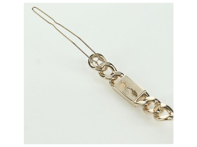CHANEL Fermaglio per Capelli Valletta metallo Oro Champagne CC Auth LNZ846M D'oro - vista 15