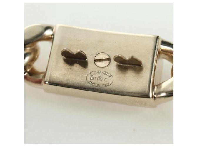 CHANEL Fermaglio per Capelli Valletta metallo Oro Champagne CC Auth LNZ846M D'oro - vista 16