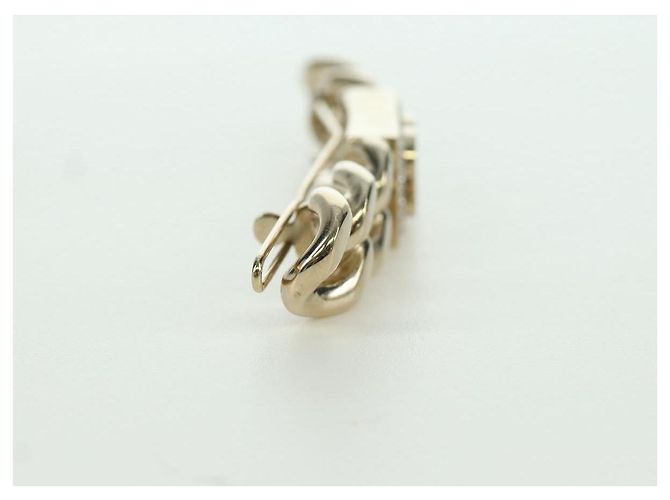 CHANEL Fermaglio per Capelli Valletta metallo Oro Champagne CC Auth LNZ846M D'oro - vista 4