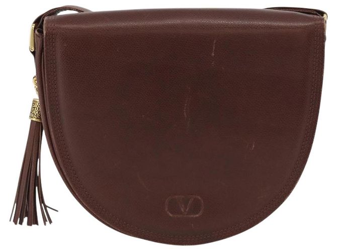 Borsa a Spalla in Pelle Valentino Oro Marrone Auth 170080 D'oro - vista 13