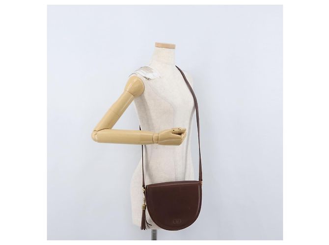 Borsa a Spalla in Pelle Valentino Oro Marrone Auth 170080 D'oro - vista 23