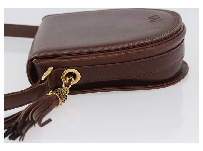 Borsa a Spalla in Pelle Valentino Oro Marrone Auth 170080 D'oro - vista 4