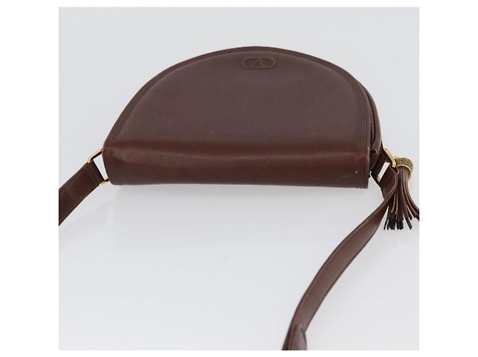 Borsa a Spalla in Pelle Valentino Oro Marrone Auth 170080 D'oro - vista 6