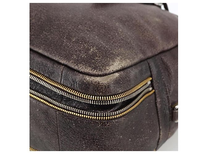 PRADA Borsa a mano in pelle viola argento Auth mr2128 D'oro Porpora - vista 10