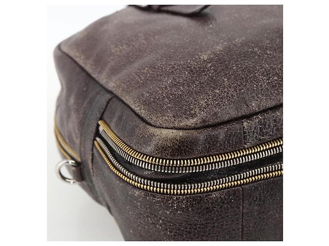 PRADA Borsa a mano in pelle viola argento Auth mr2128 D'oro Porpora - vista 13