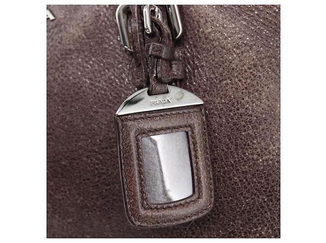 PRADA Borsa a mano in pelle viola argento Auth mr2128 D'oro Porpora - vista 17