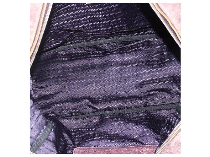 PRADA Borsa a mano in pelle viola argento Auth mr2128 D'oro Porpora - vista 19