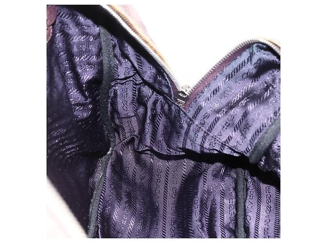 PRADA Borsa a mano in pelle viola argento Auth mr2128 D'oro Porpora - vista 20