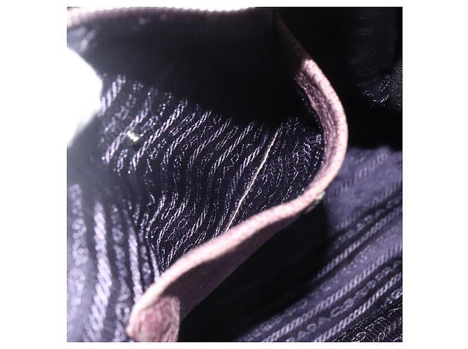 PRADA Borsa a mano in pelle viola argento Auth mr2128 D'oro Porpora - vista 24