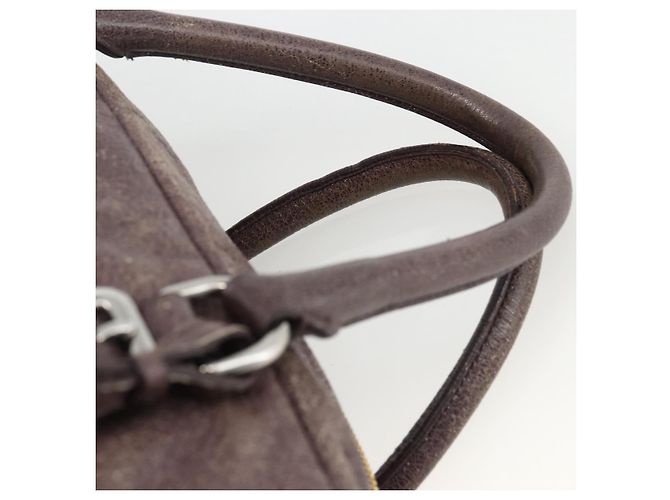 PRADA Borsa a mano in pelle viola argento Auth mr2128 D'oro Porpora - vista 8