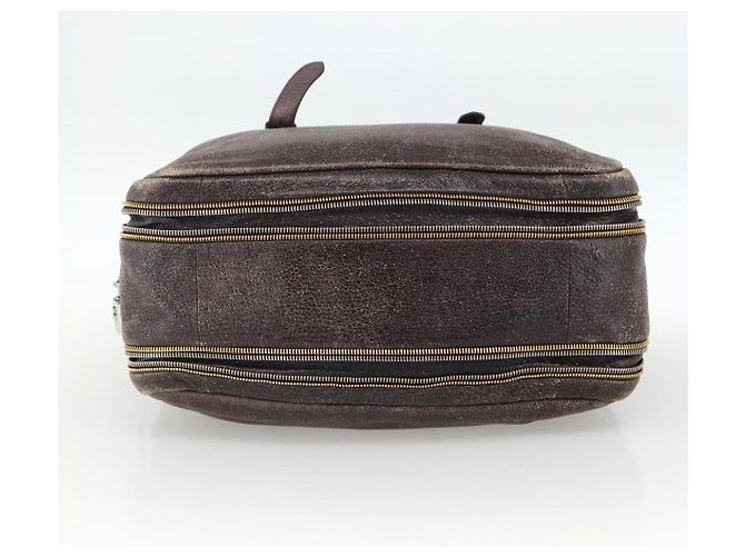 PRADA Borsa a mano in pelle viola argento Auth mr2128 D'oro Porpora - vista 9