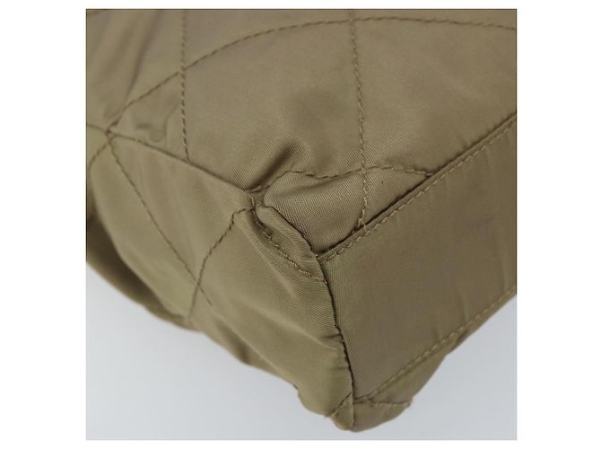 Borsa a Spalla con Catena Prada in Nylon Beige Oro Auth bs34053 D'oro - vista 11