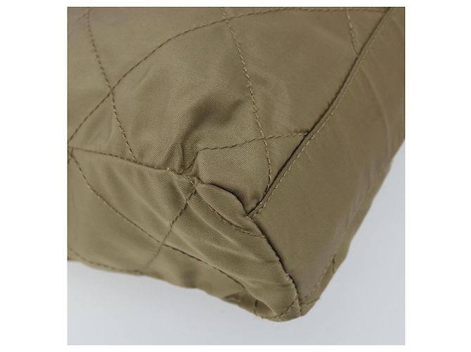 Borsa a Spalla con Catena Prada in Nylon Beige Oro Auth bs34053 D'oro - vista 13