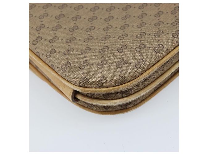 Gucci Borsa a Spalla Micro GG Supreme PVC Beige Oro 406 001 1780 Auth 174107 D'oro - vista 14