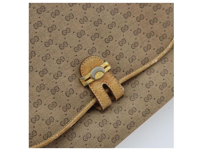 Gucci Borsa a Spalla Micro GG Supreme PVC Beige Oro 406 001 1780 Auth 174107 D'oro - vista 15
