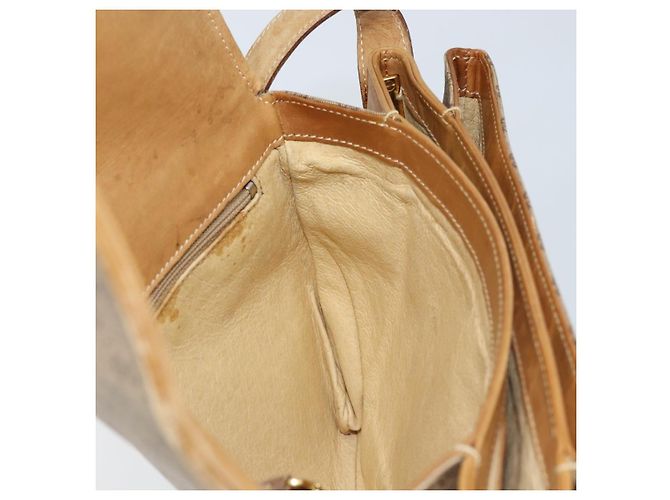 Gucci Borsa a Spalla Micro GG Supreme PVC Beige Oro 406 001 1780 Auth 174107 D'oro - vista 19