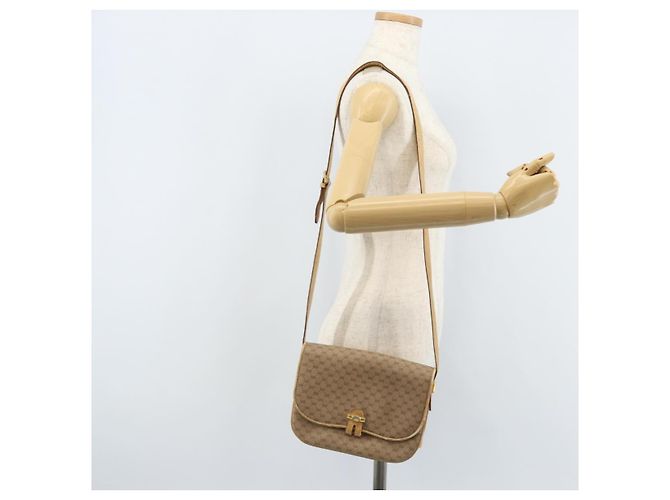 Gucci Borsa a Spalla Micro GG Supreme PVC Beige Oro 406 001 1780 Auth 174107 D'oro - vista 26