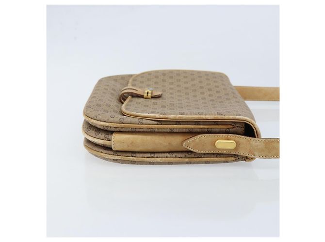 Gucci Borsa a Spalla Micro GG Supreme PVC Beige Oro 406 001 1780 Auth 174107 D'oro - vista 4