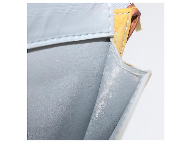 LOUIS VUITTON Bolsa de Accesorios Motto Monogram Vernis Gris M91030 LV Auth ARZ024 - vista 12