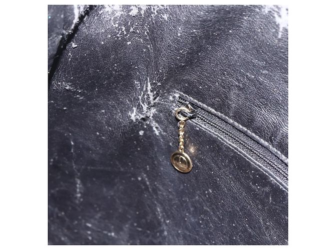 Borsa a spalla Gucci Bamboo in pelle 2 in 1 Nero Oro 001 200182 1577 Auth BA11211 D'oro - vista 20