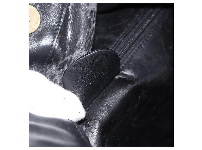 Borsa a spalla Gucci Bamboo in pelle 2 in 1 Nero Oro 001 200182 1577 Auth BA11211 D'oro - vista 22