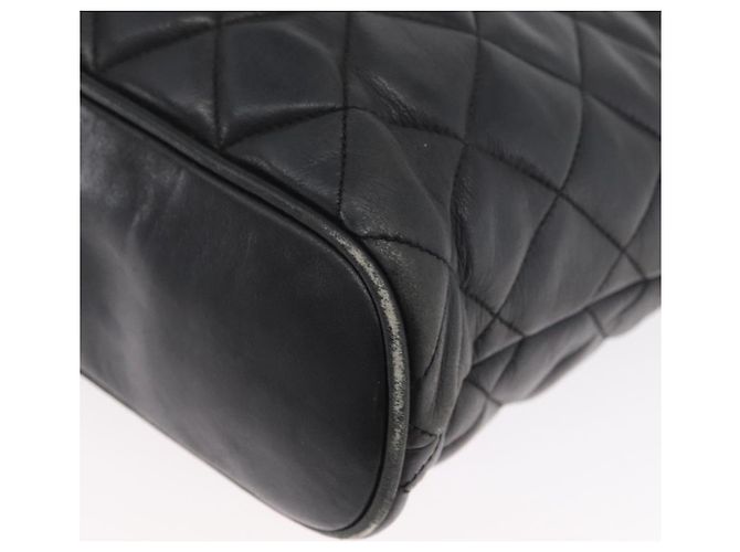 CHANEL Borsa a Spalla Matelassé in Pelle di Agnello Nera Oro CC Auth ARZ445 Nero D'oro - vista 11