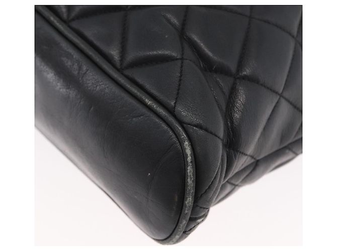 CHANEL Borsa a Spalla Matelassé in Pelle di Agnello Nera Oro CC Auth ARZ445 Nero D'oro - vista 13