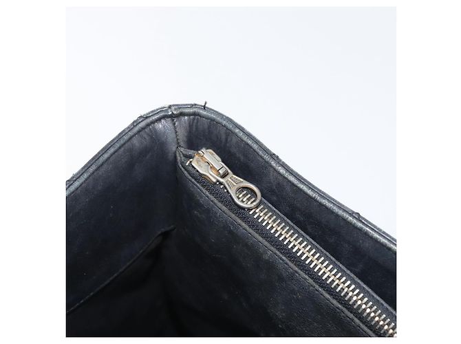CHANEL Borsa a Spalla Matelassé in Pelle di Agnello Nera Oro CC Auth ARZ445 Nero D'oro - vista 22