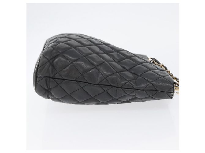 CHANEL Borsa a Spalla Matelassé in Pelle di Agnello Nera Oro CC Auth ARZ445 Nero D'oro - vista 4