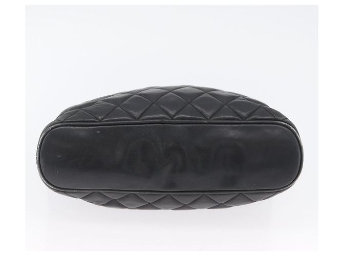 CHANEL Borsa a Spalla Matelassé in Pelle di Agnello Nera Oro CC Auth ARZ445 Nero D'oro - vista 9
