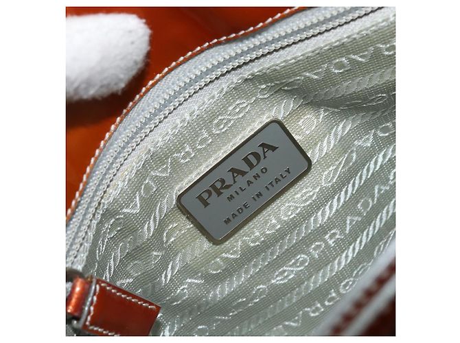 Borsa sportiva PRADA in nylon argento Auth BSZ195 - vista 15