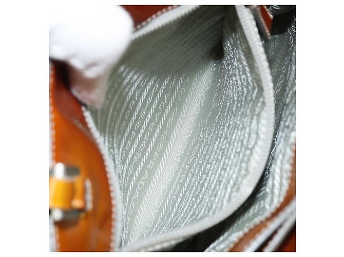 Borsa sportiva PRADA in nylon argento Auth BSZ195 - vista 20