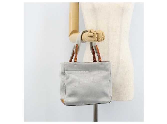 Borsa sportiva PRADA in nylon argento Auth BSZ195 - vista 24