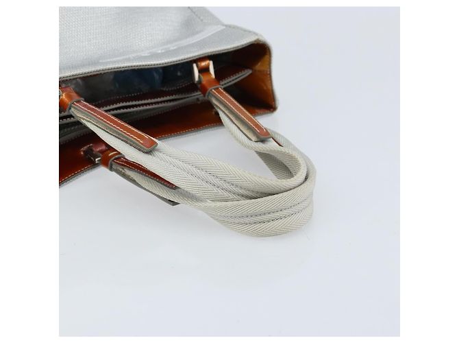 Borsa sportiva PRADA in nylon argento Auth BSZ195 - vista 7