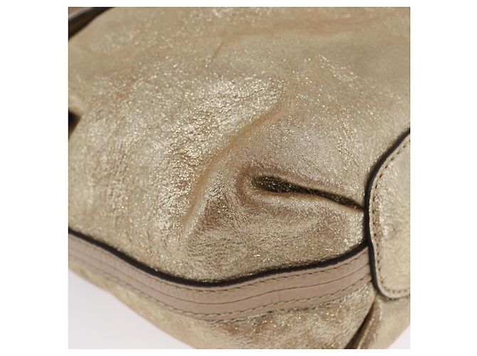 Chloé Borsa a mano in pelle Chloe Elsie 2 vie oro Auth 170081 D'oro - vista 12