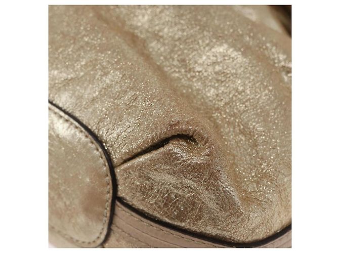 Chloé Borsa a mano in pelle Chloe Elsie 2 vie oro Auth 170081 D'oro - vista 13