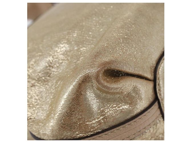 Chloé Borsa a mano in pelle Chloe Elsie 2 vie oro Auth 170081 D'oro - vista 14