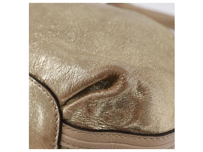 Chloé Borsa a mano in pelle Chloe Elsie 2 vie oro Auth 170081 D'oro - vista 15