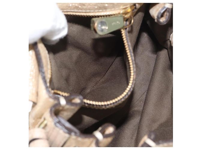 Chloé Borsa a mano in pelle Chloe Elsie 2 vie oro Auth 170081 D'oro - vista 23