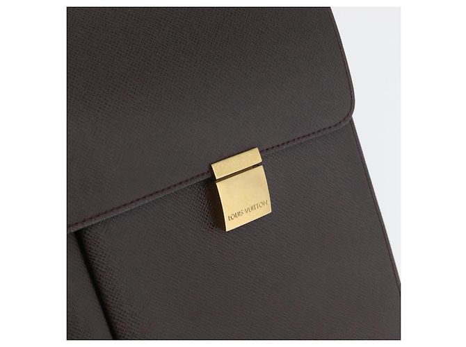 LOUIS VUITTON Taiga Serviette Kazan Borsa da Lavoro Acajou M30806 LV Auth BSZ234 Marrone - vista 15