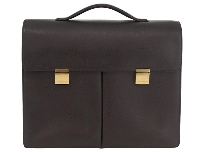 LOUIS VUITTON Taiga Serviette Kazan Borsa da Lavoro Acajou M30806 LV Auth BSZ234 Marrone - vista 2