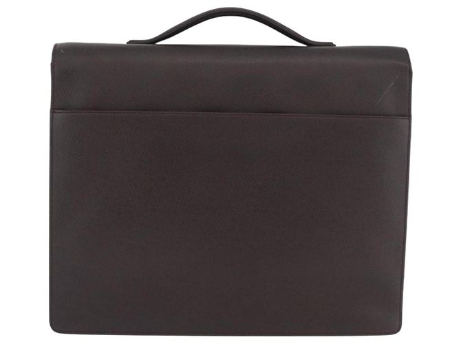 LOUIS VUITTON Taiga Serviette Kazan Borsa da Lavoro Acajou M30806 LV Auth BSZ234 Marrone - vista 3