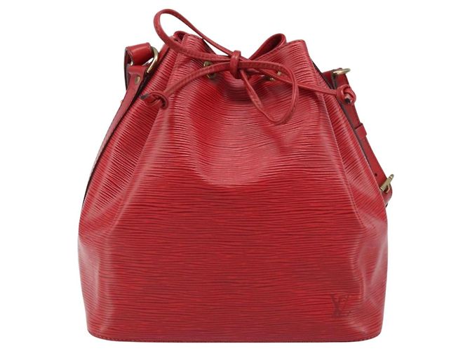 Noe LOUIS VUITTON Borsa a Spalla Petit Noé Epi Rossa M44107 LV Auth 174504 Rosso - vista 13