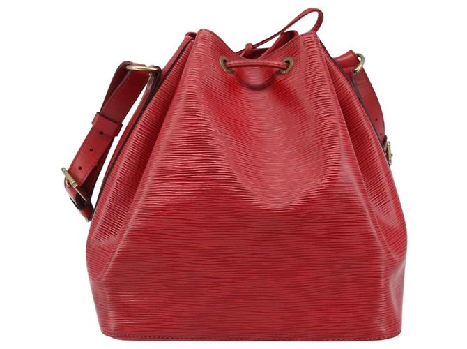 Noe LOUIS VUITTON Borsa a Spalla Petit Noé Epi Rossa M44107 LV Auth 174504 Rosso - vista 2