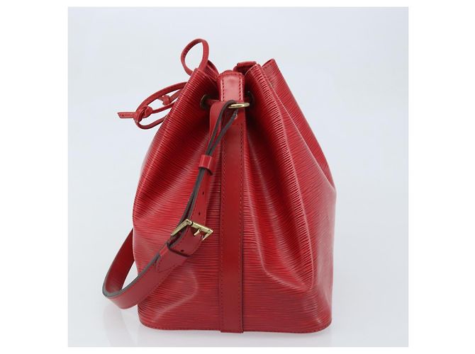 Noe LOUIS VUITTON Borsa a Spalla Petit Noé Epi Rossa M44107 LV Auth 174504 Rosso - vista 3